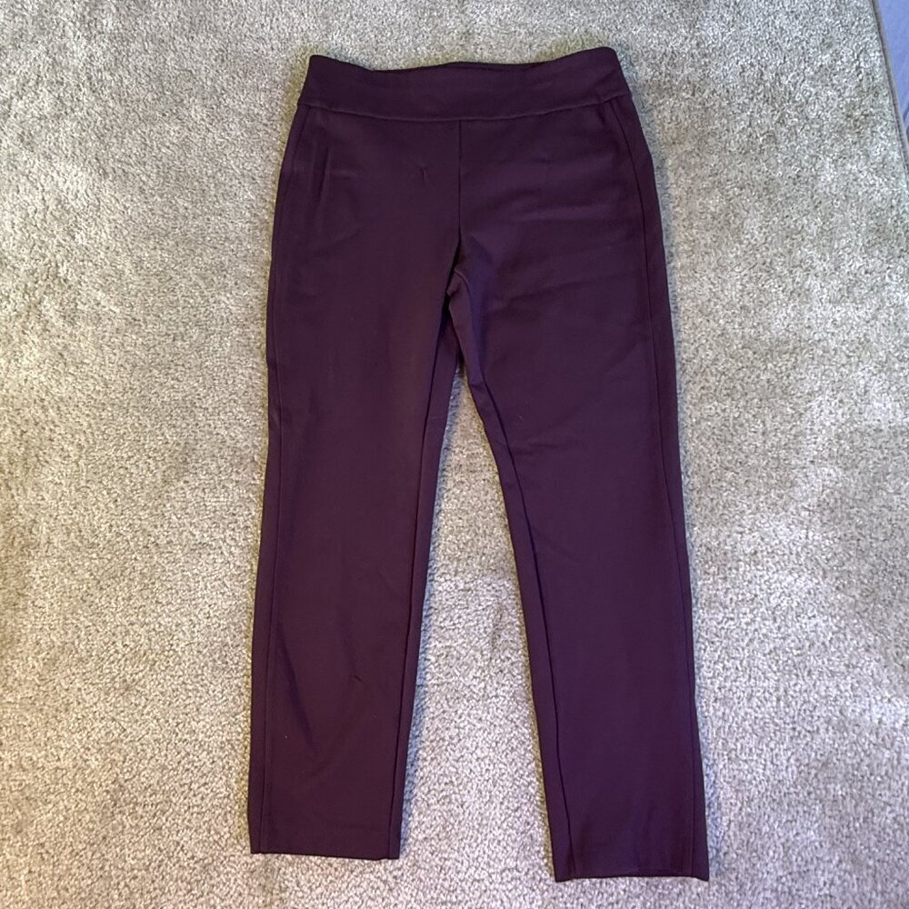 Express Leggings Women's Large Purple Stretch Elastic Waist Pull On Yoga F370
